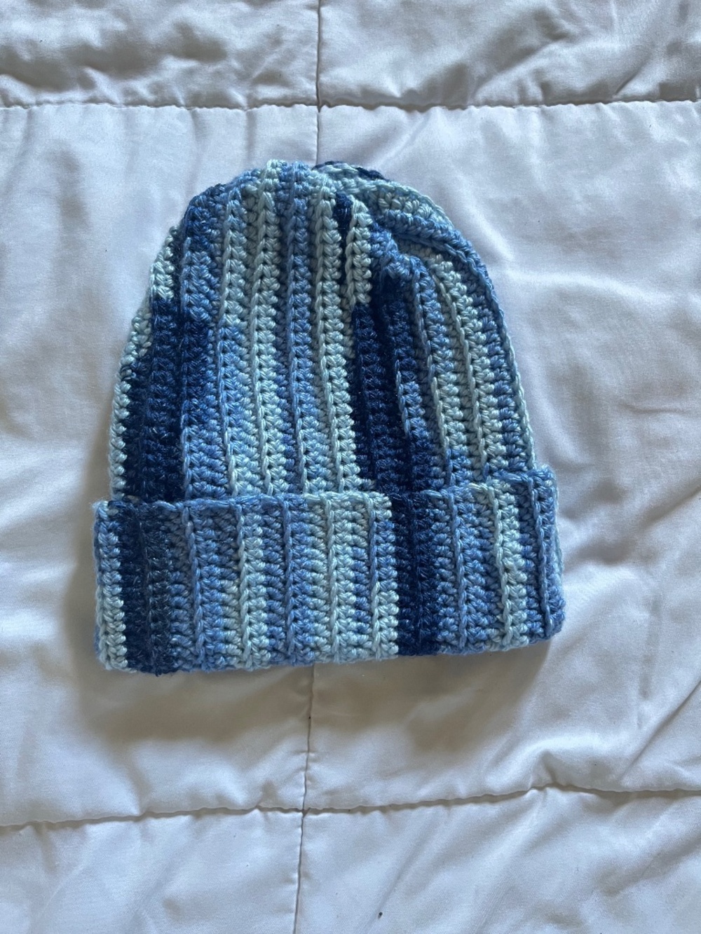 Handmade Crochet Blue Hat